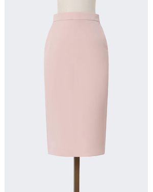 Max Mara Falda De Tubo De Lana Confort - Rosa