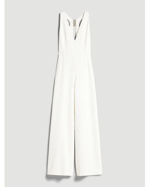 Max Mara Mono De Cady Con Cuello De Pico - Blanco