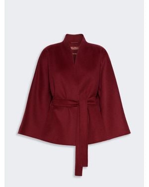 Max Mara Manteau Cardigan En Laine, Soie Et Cachemire - Rouge