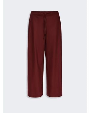 Max Mara Pantalón Jogging De Lana Elástica - Rojo