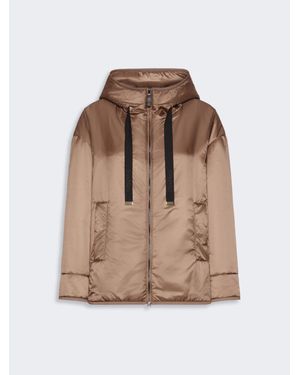 Max Mara Wattierte Oversize-Jacke Aus Wasserabweisendem Gewebe - Braun