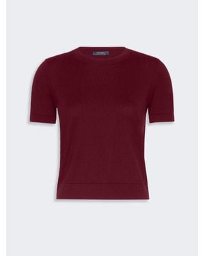 Max Mara Pullover Aus Garn Aus Baumwolle, Seide Und Kaschmir - Rot