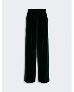 Max Mara Hose Aus Glattem Baumwollsamt - Schwarz