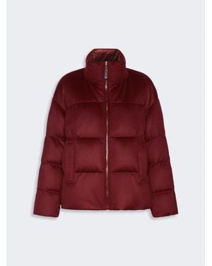 Max Mara Anorak Acolchado Corto Y Reversible De Cachemira - Rojo