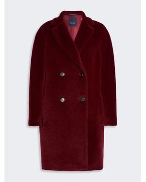 Max Mara Midi-Mantel Aus Alpaka Und Wolle - Rot