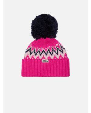 MC2 Saint Barth Wengen Nordic Beanie With Pompon - Rosa