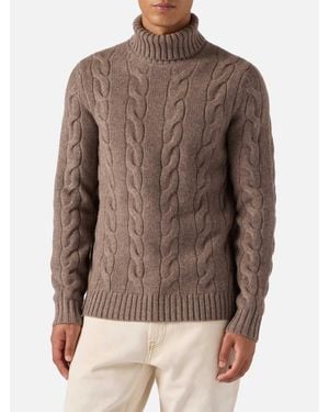 MC2 Saint Barth Valdez Pure-Wool Turtleneck Sweater - Marrone