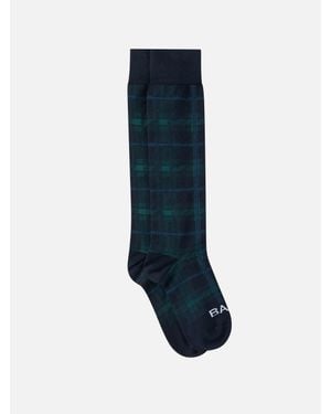 MC2 Saint Barth Lange Herrensocken Mit Schottenkaro-Jacquard - Blau