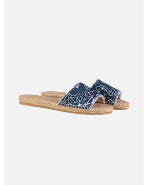 MC2 Saint Barth Damen-Espadrilla Mit Bandana-Print - Blau