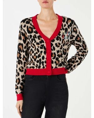 MC2 Saint Barth Cardigan Corto Da Donna Con Ricamo Saint Barth - Rosso