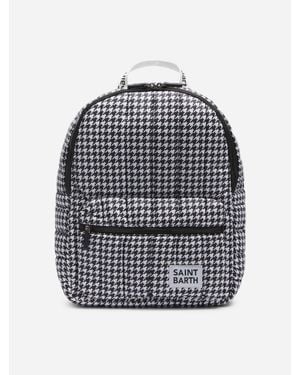 MC2 Saint Barth Puffer-Rucksack Mit Hahnentritt-Muster - Grau