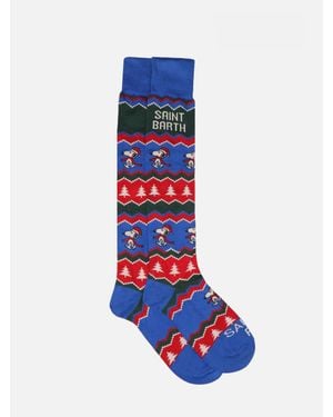 MC2 Saint Barth Kniestrümpfe Für Herren Mit Snoopy-Print - Blau