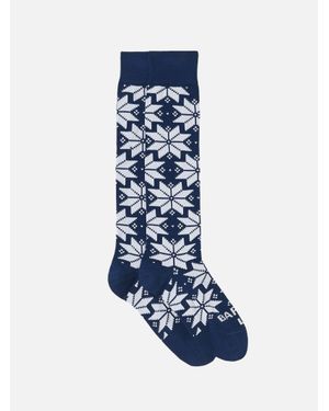 MC2 Saint Barth Lange Herrensocken Mit Nordischem Muster - Blau