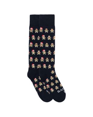 MC2 Saint Barth Lange Jungensocken Mit Ingwerkeks-Aufdruck - Blau