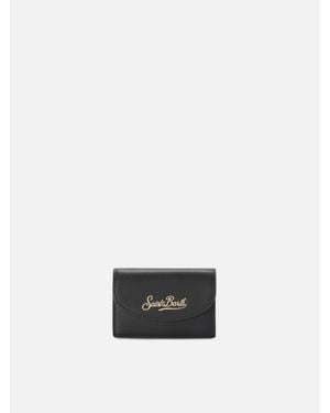 MC2 Saint Barth Smooth Leather Card Holder With Metal Logo - Bianco