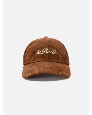 MC2 Saint Barth Baseball Cap Corduroy - Marrone