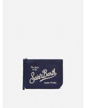 MC2 Saint Barth Aline Pouch With Piquet Effect - Blu