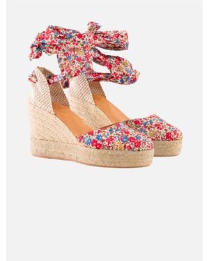 MC2 Saint Barth Espadrillas Con Zeppa Alta E Laccio Alla Caviglia - Rosa