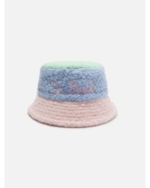 MC2 Saint Barth Multicolorsherpa Bucket Hat With Front Embroidery - Blu