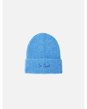 MC2 Saint Barth Damen Mütze Aus Wollstretch - Blau