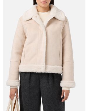 MC2 Saint Barth Lorayne Faux-Shearling Jacket - Neutro