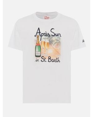 MC2 Saint Barth Baumwoll-T-Shirt Mit Après Sun - Weiß
