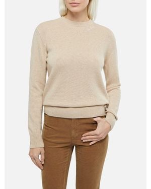 MC2 Saint Barth Beigefarbener Damenpullover Aus Kaschmirmischung Sorbonne - Natur