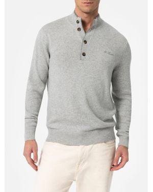 MC2 Saint Barth Hellgrauer Polopullover Dorian Aus Kaschmirmischung Für Herren