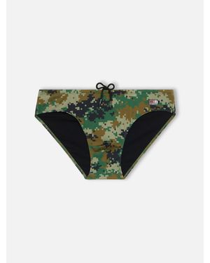MC2 Saint Barth Herren-Badehose Mit Tarnmuster Cayo - Grün