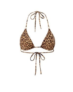 Melissa Odabash Exclusive Cancun Cheetah Bikini Top - Metallic