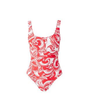 Odabash UK Nevada Floral Swimsuit - Red