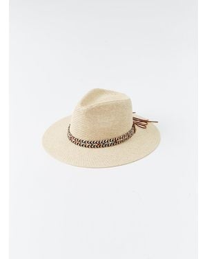 Melissa Odabash Kate Tan/Aztec Hat - White