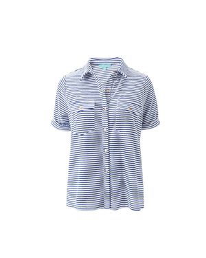 Melissa Odabash Tori Stripe Shirt - Blue