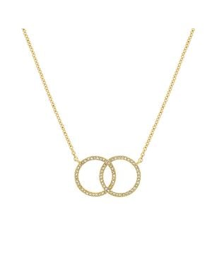 Melissa Odabash Crystal Double Hoop Necklace - Metallic
