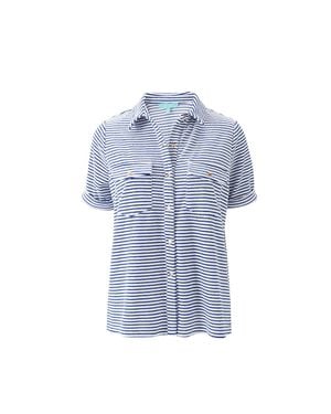 Melissa Odabash Tori Stripe Shirt - Blue