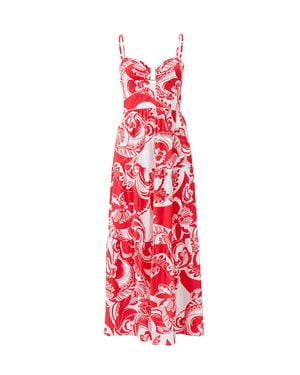 Odabash UK Paola Floral Dress - Red