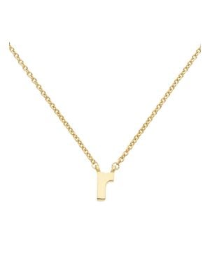 Melissa Odabash Letter 'R' Pendant Necklace - Metallic