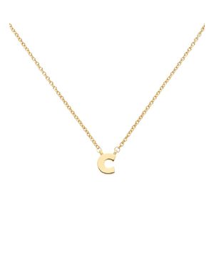 Melissa Odabash Letter 'C' Pendant Necklace - Metallic