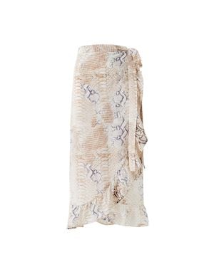 Melissa Odabash Danni Lizard Skirt - White