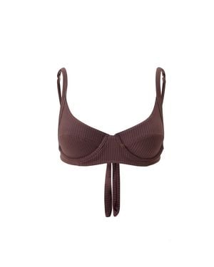 Melissa Odabash Noto Ribbed Bikini Top - Purple