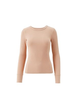 Melissa Odabash Exclusive Charlie Long Sleeve Tan Top - White