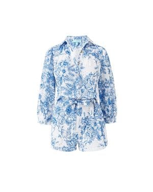 Melissa Odabash Suri Coastal Playsuit - Blue