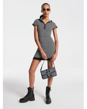 MICHAEL Michael Kors Robe À Capuche En Jacquard À Logo Mk2000 - Blanc