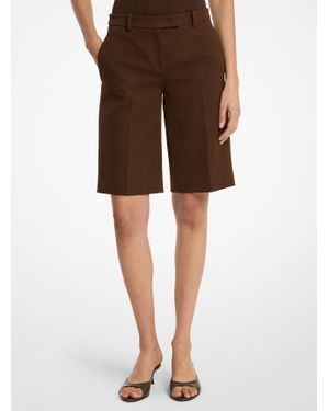 Michael Kors Mk Short De Ville En Coton Sculptural - Marron