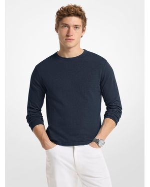 Michael Kors Mk Pull En Jersey De Coton - Bleu