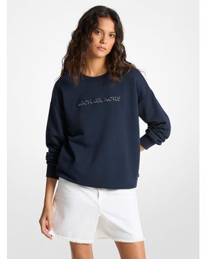 MICHAEL Michael Kors Mk Pull En Coton Avec Logo En Relief - Bleu