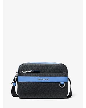 Michael Kors Mk Sac À Bandoulière Hudson Fonctionnel À Logo Signature - Bleu