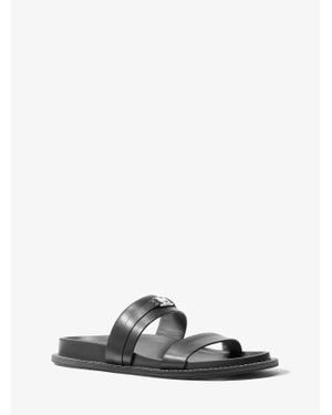 MICHAEL Michael Kors Mk Sandale Plate Mandy En Cuir - Blanc