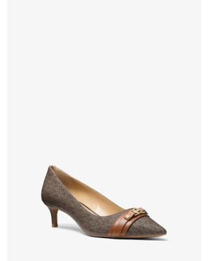 MICHAEL Michael Kors Mk Escarpin Mandy Souple À Logo Signature - Marron