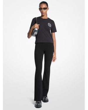 MICHAEL Michael Kors Mk T-Shirt En Jersey De Coton Avec Imprimé Breloque Logo - Bleu